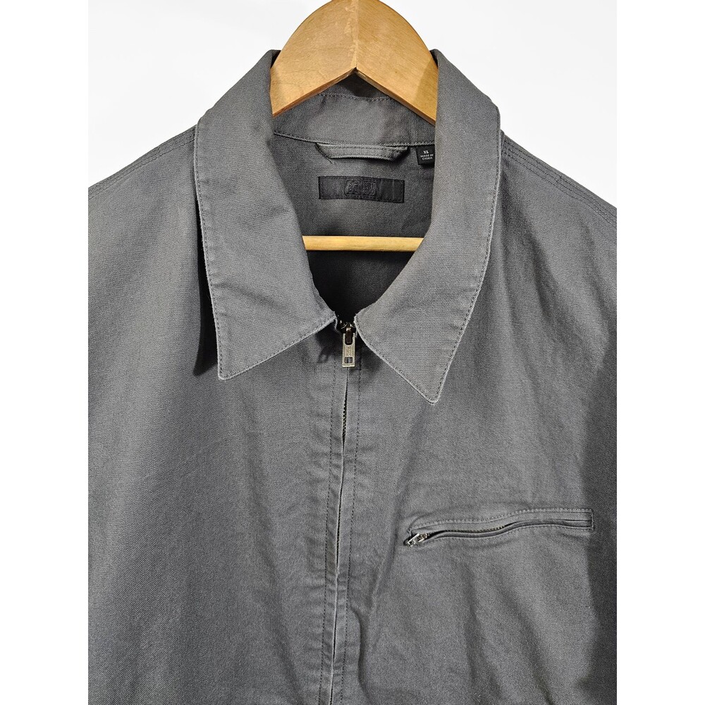 Uniqlo XL Unisex Dark Gray Zip-Up Blouson Jacket Utility Retro Workwear Relaxed - Picture 2 of 4
